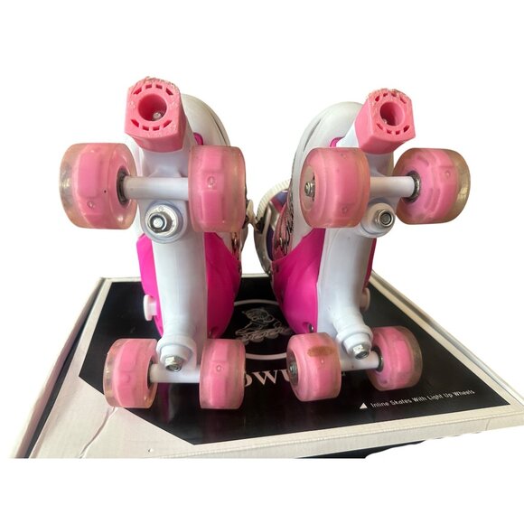 Sowume Adjustable Girl's Roller Skates, Light Up Colorful Wheels, Medium-(13-3 U - Picture 6 of 7